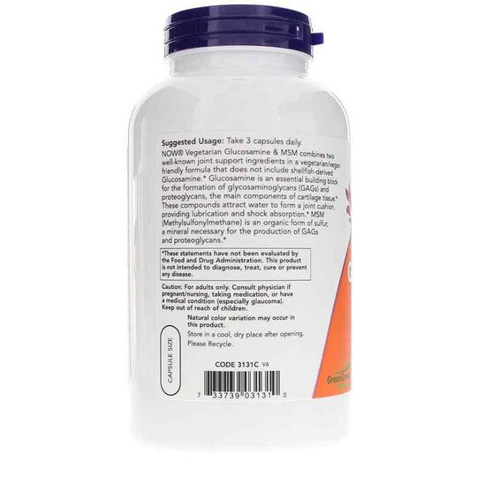 Glucosamine & MSM Vegetarian, NOW